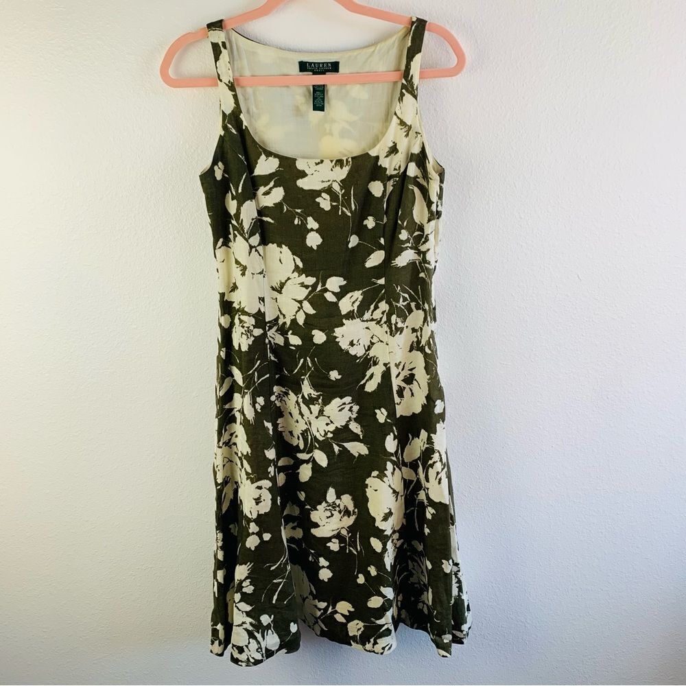 Lauren Ralph Lauren Linen Floral Dress‎